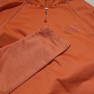 The North Face Polyester  Medium Womens Peach Quarter Zip Pullover Light Wieght